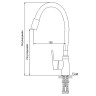 Смеситель для кухни Melodia della vita Ostessa MDV40615Red Хром Красный латунь