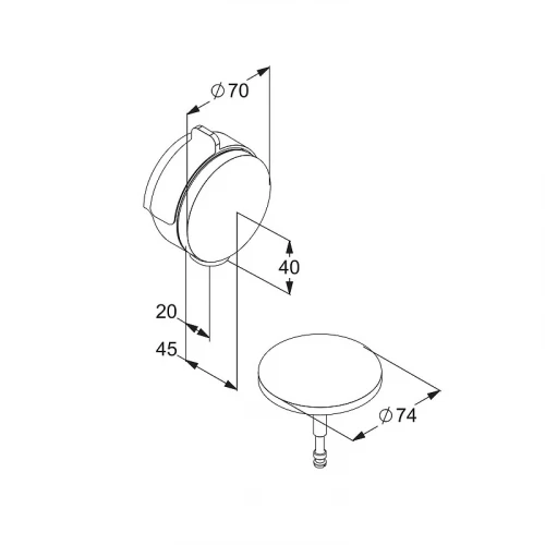 Налив для слива-перелива Kludi Rotexa 71826N1-00 цвет Бронза брашированная