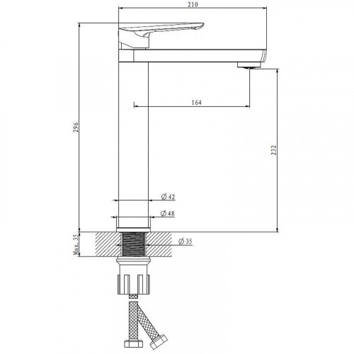 Смеситель для раковины ESKO Lagos Gun Metal LG25GM Оружейная сталь пластик