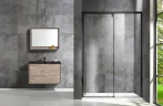 Душевая дверь Vincea Lugano 130 VDS-1L130CLB-1 профиль Черный стекло прозрачное