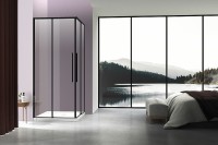 Душевой уголок Vincea Slim-N 100x80 VSS-4SN8010CLB профиль Черный стекло прозрачное