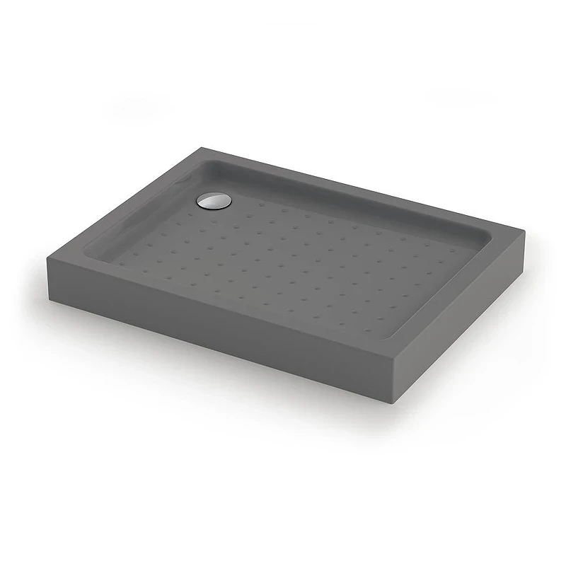Акриловый поддон для душа Veconi Tezeo Acrylic TZ-54GR 100х80 TZ54GR-10080-C5 цвет Серый