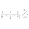 Вешалка для полотенец Savol S-00113C цвет Бронза