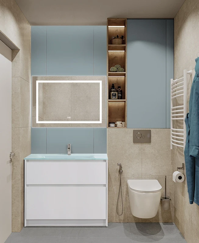 Тумба под раковину BelBagno Kraft 100 KRAFT-1000-2C-PIA-BO Bianco Opaco МДФ / ЛДСП