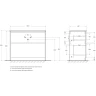 Тумба под раковину BelBagno Kraft 100 KRAFT-1000-2C-PIA-BO Bianco Opaco МДФ / ЛДСП