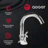 Смеситель для раковины Agger Retro-X A1701100 Хром