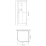 Душевая кабина Orans SR-89101LS Black LH 100x100 L 89101LBLH с паром и гидромассажем