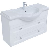 Тумба с раковиной Aquanet Монте 85 306204 подвесная Белая матовая МДФ / ЛДСП