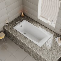 Чугунная ванна Delice Repos 170x70 DLR220508R-AS с ручками с антискользящим покрытием