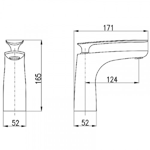 Смеситель для раковины Rav Slezak Tigris TG126.5CMATC Черный матовый Хром