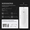 Чугунная ванна Vinsent Veron Soissons 170x70 VCN1707042H/VH0012NI цвет Белый с квадратными ручками никель
