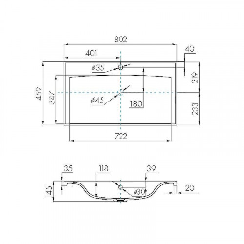 Раковина Aquaton Айрис 80 1A722931AG010 Белая