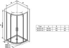 Душевой уголок Ravak Blix BLSCP4-80 80х80 X3BM40300Z1 профиль Черный стекло Transparent