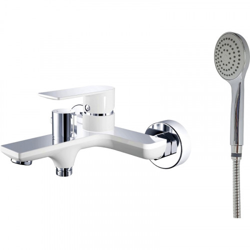 Смеситель для ванны Haiba HB60505-8 Белый Хром на стену