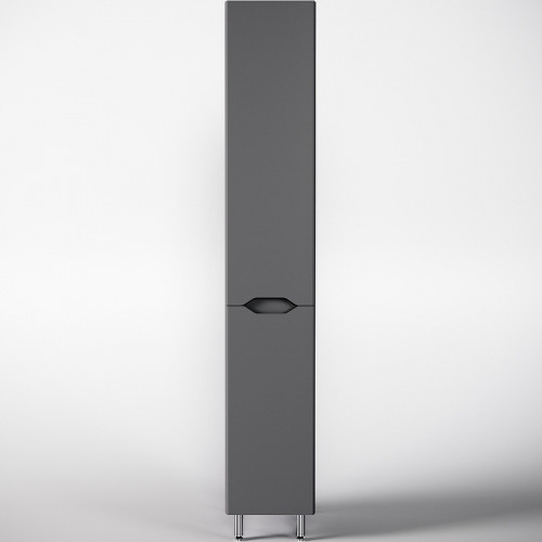 Шкаф пенал Style Line Марелла 30 Люкс Plus СС-00002420 с бельевой корзиной Серый матовый антискрейтч МДФ / ЛДСП