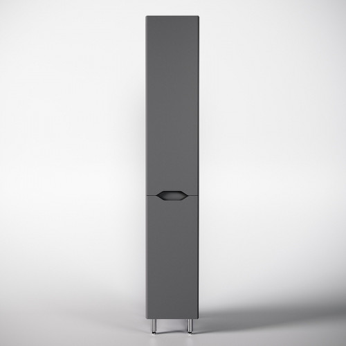 Шкаф пенал Style Line Марелла 30 Люкс Plus СС-00002420 с бельевой корзиной Серый матовый антискрейтч МДФ / ЛДСП