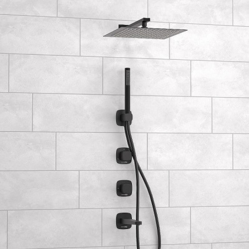 Душевая система WasserKRAFT Nuthe A9151.265.315.219.162.327.242.217 Черная матовая