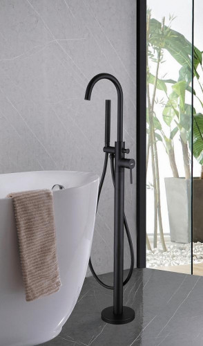 Смеситель для ванны Abber Wasser Kreis AF8115BN цвет Черный матовый