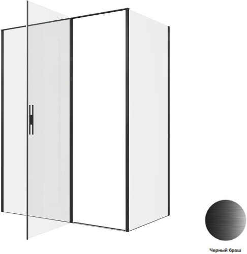 Душевой уголок Allen Brau Priority 160x90 3.31039.BBA+3.31045.BBA цвет профиля Черный браш стекло прозрачное
