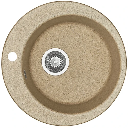Кухонная мойка Aquaton Иверия 48 1A711032IV220 Песочная искусственный камень (литьевой мрамор) встраиваемый