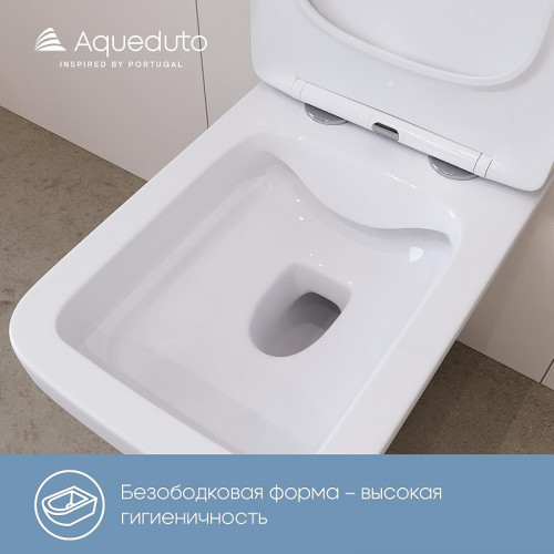 Унитаз Aqueduto Esteta EST0120 подвесной цвет Белый матовый с сиденьем Микролифт