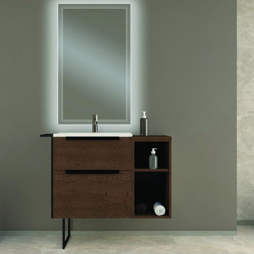 Тумба под раковину Cezares Urban 74 55158 подвесная Frassino scuro без ножки и боковой полки МДФ / ЛДСП