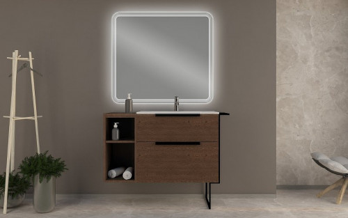 Тумба под раковину Cezares Urban 74 55158 подвесная Frassino scuro без ножки и боковой полки МДФ / ЛДСП