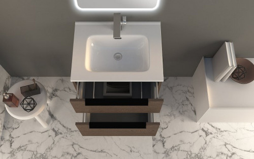 Тумба под раковину Cezares Urban 74 55158 подвесная Frassino scuro без ножки и боковой полки МДФ / ЛДСП