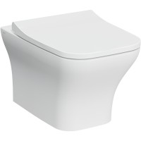 Комплект унитаза с инсталляцией Vitra Zentrum Square 9875B003-7201 с сиденьем Микролифт и клавишей смыва Хром глянцевый фарфор подвесной
