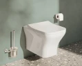 Комплект унитаза с инсталляцией Vitra Zentrum Square 9875B003-7201 с сиденьем Микролифт и клавишей смыва Хром глянцевый фарфор подвесной