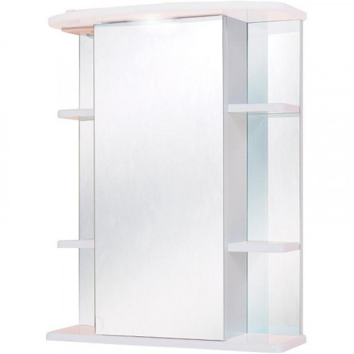 Зеркальный шкаф Onika Глория 55.01 L 205504 с подсветкой Белый МДФ / ЛДСП, стекло