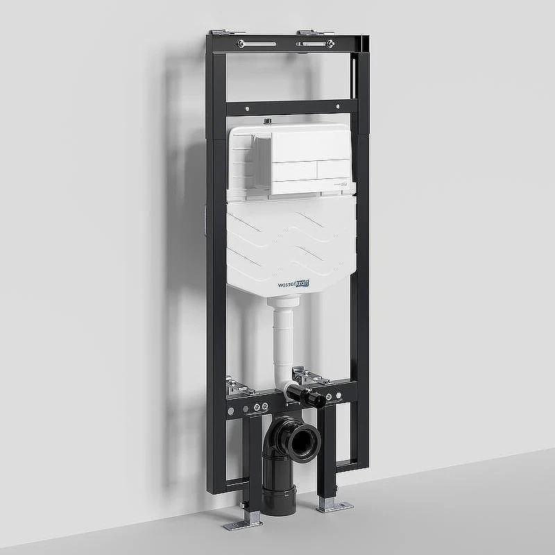 Инсталляция WasserKRAFT Dinkel 58TLT.010.ME.WM04 для унитаза с Белой матовой клавишей смыва
