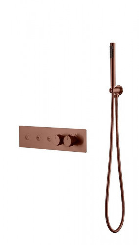Смеситель для душа Boheme Fusion 131-SYS-BRB с термостатом цвет Брашированная бронза