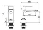 Смеситель для раковины Splendy Rest RE201146GK1CR цвет Хром