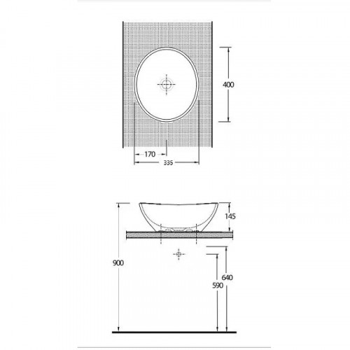 Раковина-чаша beWash Ontario 40 35381001 Белый глянец фарфор накладная