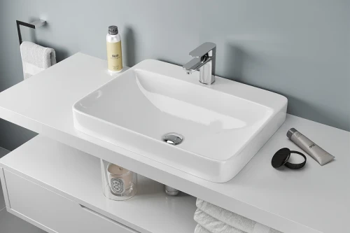 Раковина Excellent Holmi 59 CEAC.3201.590.WH Белая фаянс полувстраиваемая