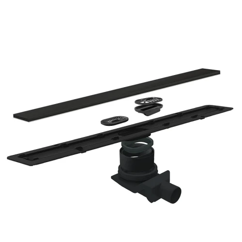 Душевой лоток Pestan Confluo Frameless Line 300 13701259 с двухсторонней решеткой Черный матовый / полая под плитку