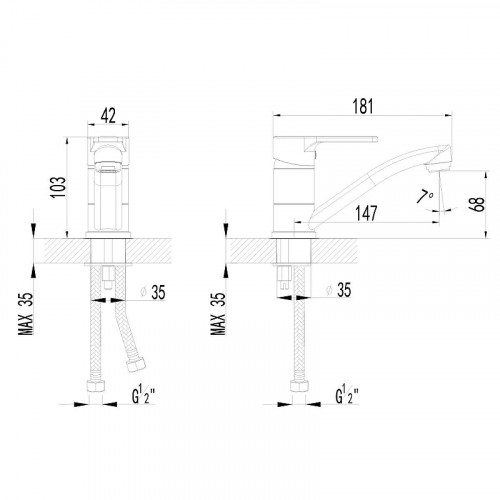 Смеситель для раковины AWP Tulos S2607C цвет Хром