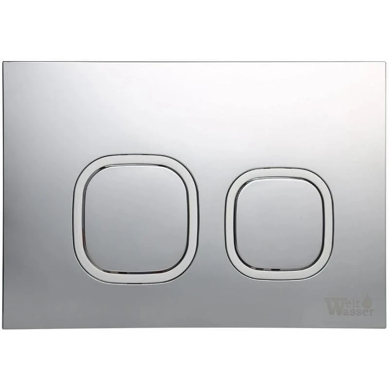 Комплект унитаза с инсталляцией WeltWasser AMBERG 350 ST + GELBACH 043 GL-WT + AMBERG RD-MT CR 10000011848 цвет Белый глянцевый с сиденьем Микролифт и клавишей смыва цвет Хром матовый