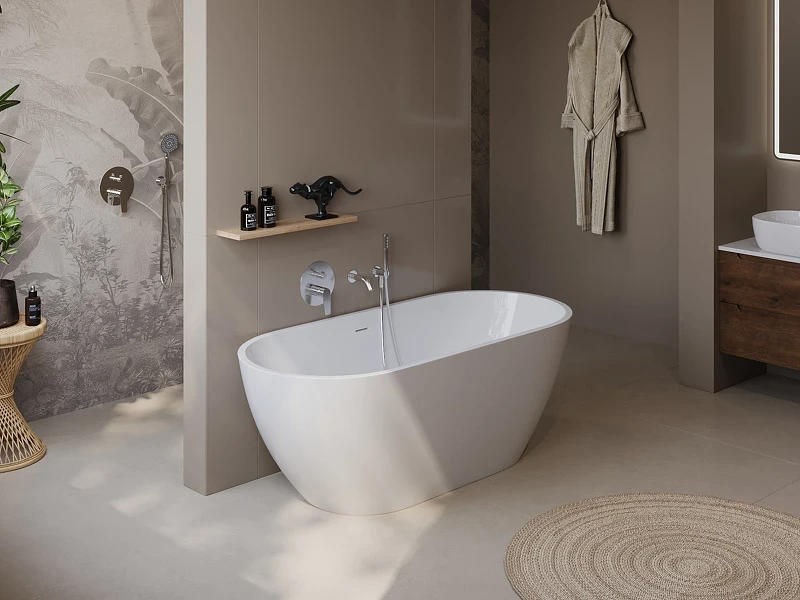Акриловая ванна BelBagno Uno 160x73 BB701-1600-730-K без гидромассажа