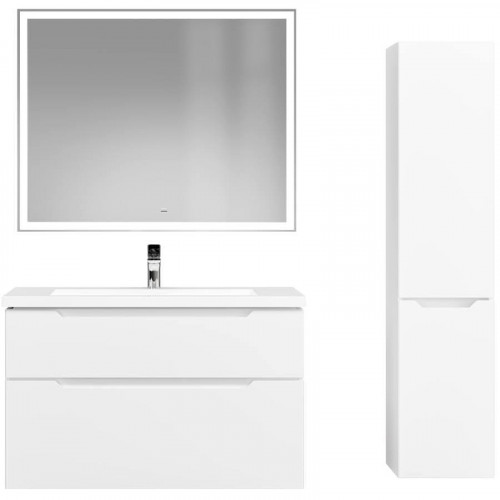 Зеркало Jorno Prima 100 Prim.02.100/W/RL с подсветкой с бесконтактным выключателем