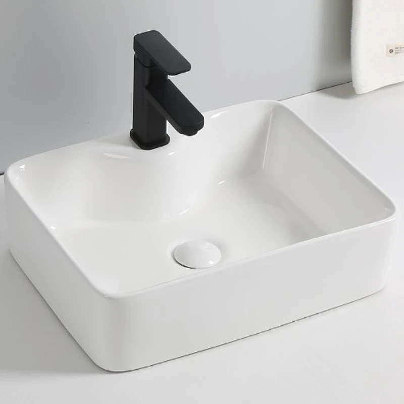 Раковина Royce Casa 48 RCW-140802WH Белая фаянс накладная