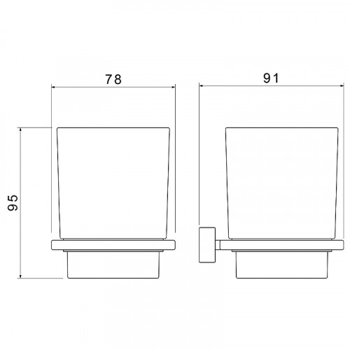 Стакан для зубных щеток Timo Torne 43033/00 Хром