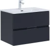 Тумба с раковиной Aquanet Алвита New 70 306153 подвесная цвет Антрацит
