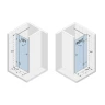 Душевая дверь Riho SZ Scandic NXT X104 138 R G001028121 профиль Черный матовый стекло прозрачное