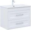 Тумба с раковиной Aquanet Бостон New 80 345366 подвесная цвет Белый сатин
