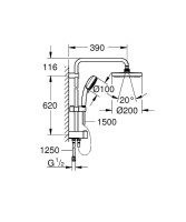 Душевая система Grohe New Tempesta Systems 27389002 Хром латунь на стену