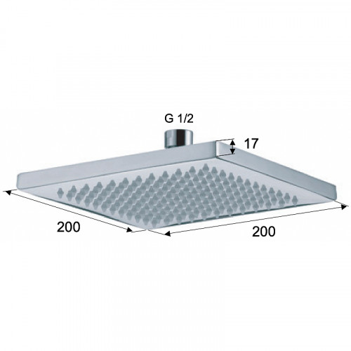 Верхний душ Remer 359SSNOx Черный матовый латунь на потолок