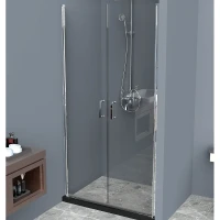 Душевая дверь BelBagno Uno 100 UNO-B-2-100-C-Cr профиль Хром стекло прозрачное