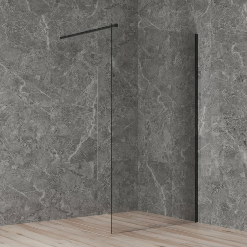 Душевая перегородка Paini 110 PAINI-WalkIN110C профиль Черный матовый стекло прозрачное